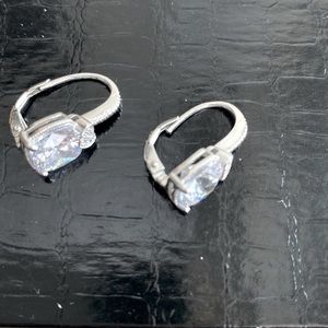 Sterling Silver Cubic Zirconia Drop Earrings